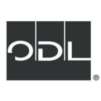 A black and white logo for a company called odl.