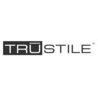 A black and white logo for trustile on a white background.